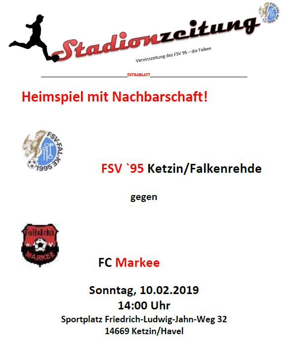 Erstes Heimspiel in der Testphase gegen FC Markee