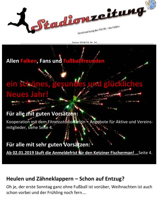 Stadionzeitung Nr. 24 ist da – mit Fitnessangeboten, Spielberichten, gelbem Vogel und viel mehr
