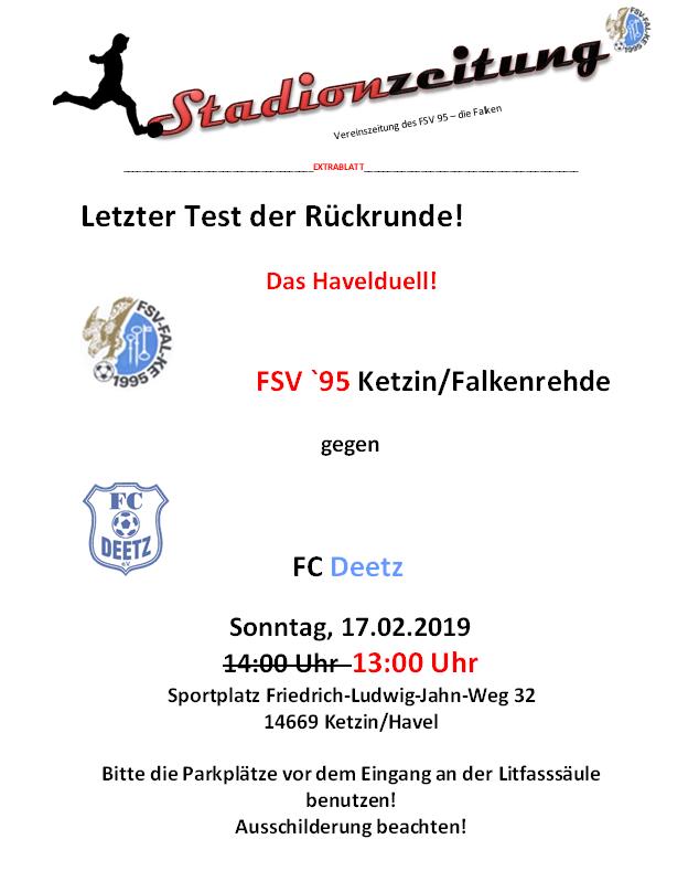 Sie können es gar nicht erwarten – Spiel gegen Deetz schon um 13 Uhr!