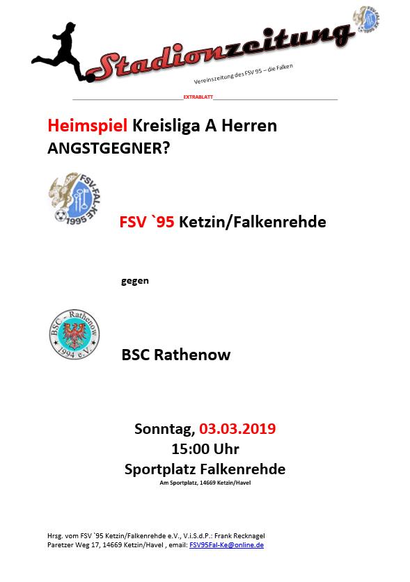 Der Härtetest – reloaded: Am Sonntag gegen BSC Rathenow in Falkenrehde