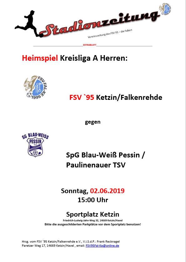 Heimspiel! Pessin/Paulinenaue zu Gast in Ketzin