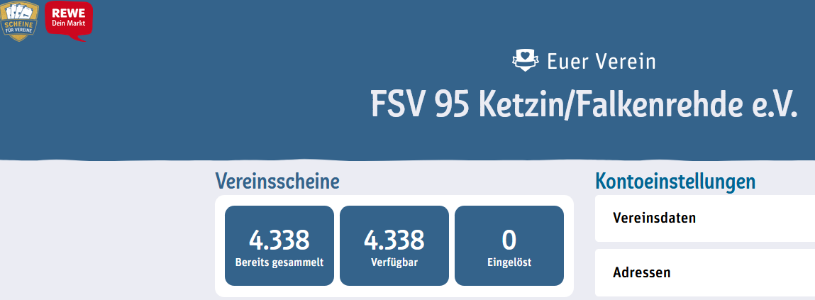 4338 Vereinsscheine gesammelt