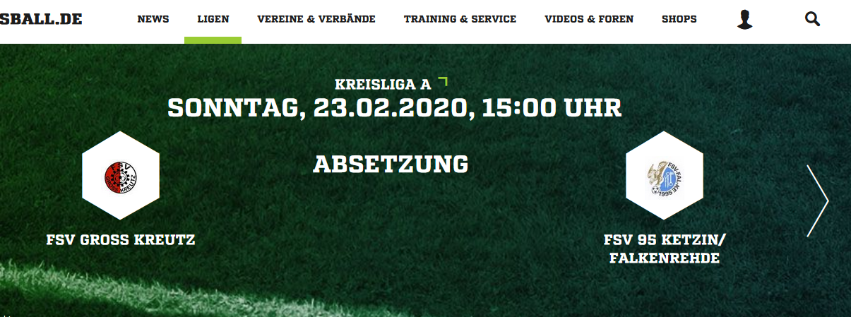 Spielabsetzung!