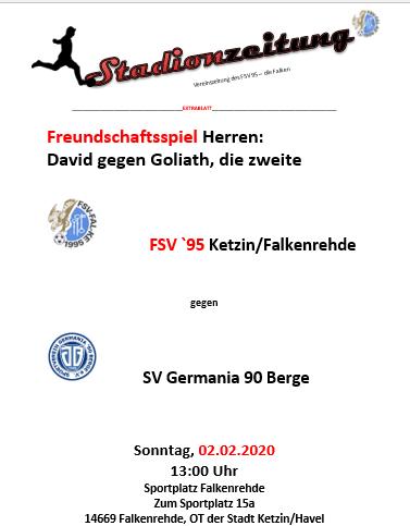 Heute 13:00 Uhr auf dem Sportplatz in Falkenrehde