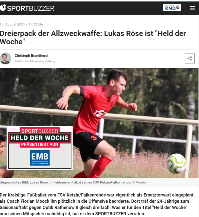 Held der Woche: Lukas Röse