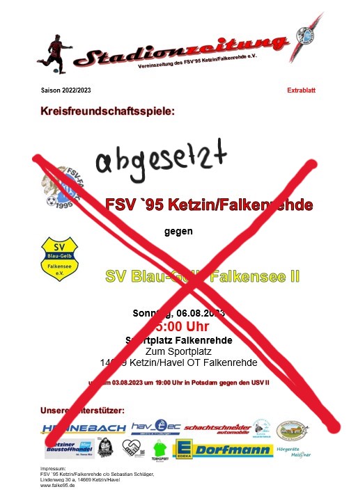 Absetzung: Kein Sonntagsspiel